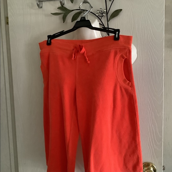 Plush & Lush capris orange terrycloth size S. These are soft two pockets… - Picture 9 of 9